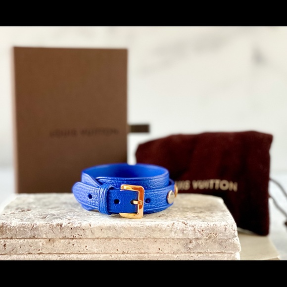 Auth Louis Vuitton Spike It Adjust Bleu Bracelet - Picture 5 of 6